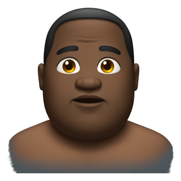 Fat black guy with no shirt  sticker