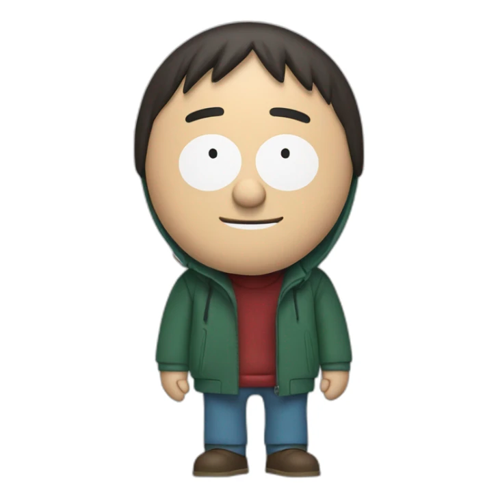 South Park Figure Stan Marsh smiles  sticker