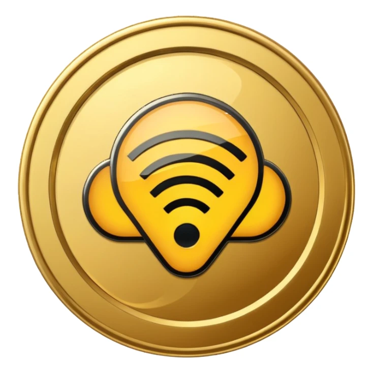 wifi money coin sticker