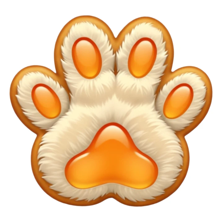 a very light pale pastel orange #FFDBBB pawprint sticker