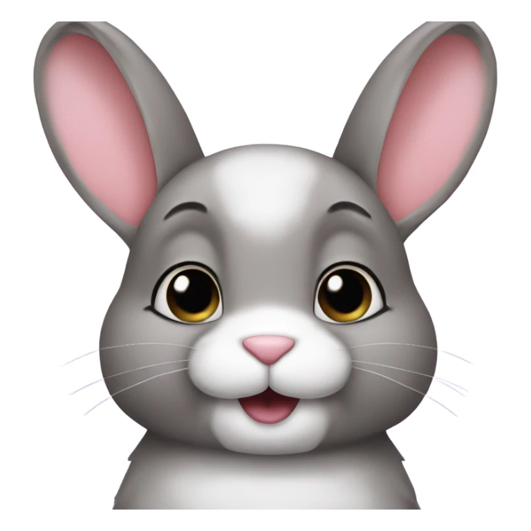 Bunny with heart eyes sticker