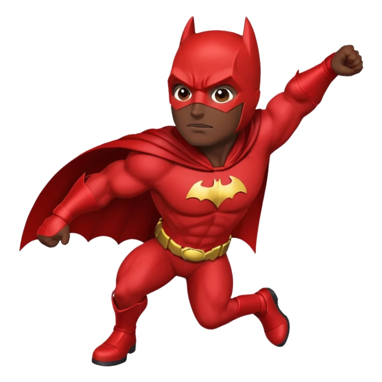 Batman wearing a red suit sticker