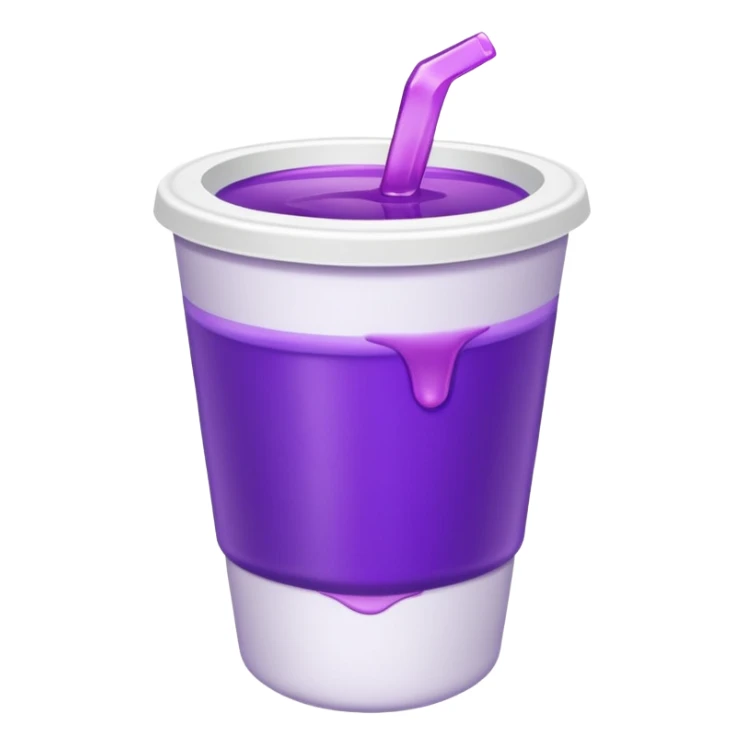 ios styrofoam cup with purple liquid inside (no straw) sticker