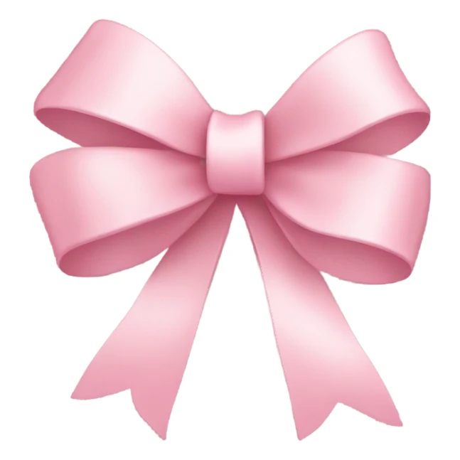 light pink ribbon bow sticker