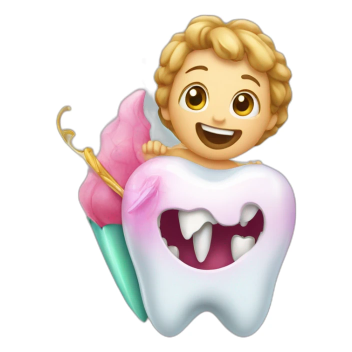 the tooth fairy takes a tooth sticker