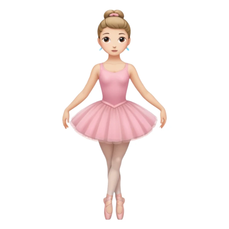 ballet bun  hair princes standing pose sticker