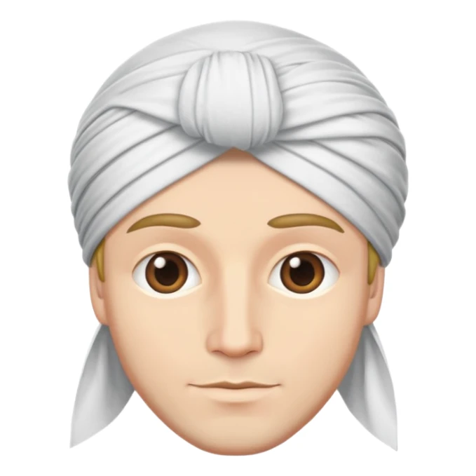 white man wearing a turban sticker