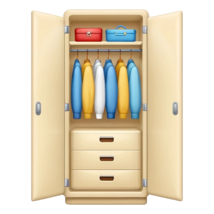 Glossy cream PVC closet sticker