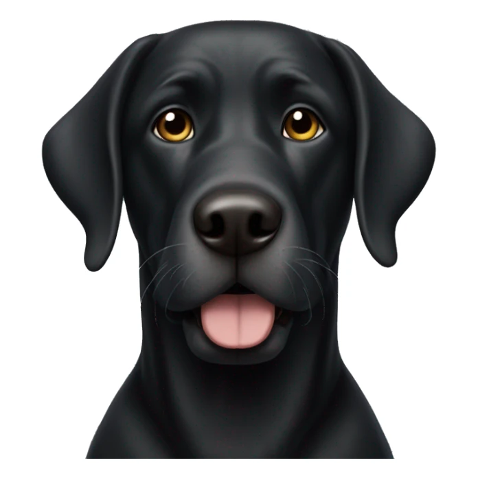 realistic black lab with a scruffy grey beard and eyebrows sticker