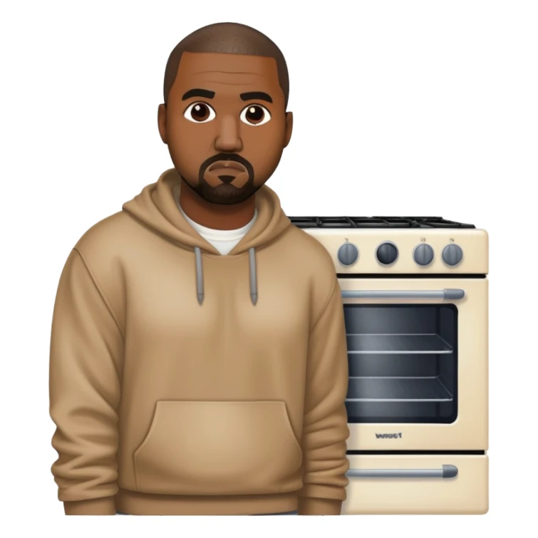 Kanye west with oven sticker