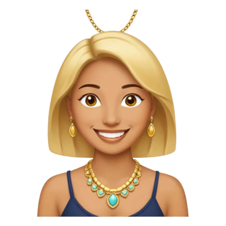 Female with Gold Necklace sticker