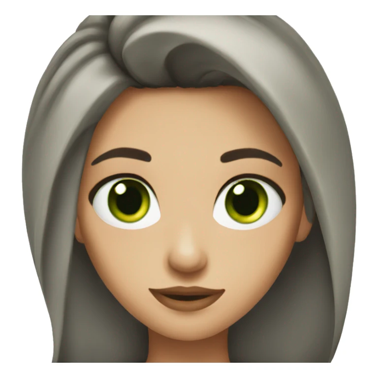 Brunette wir green eyes  sticker