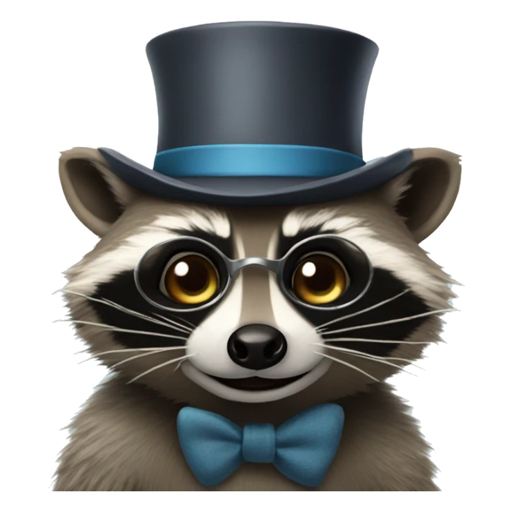 Raccoon with a monocle  sticker