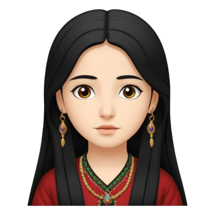 Pathan Pashto girl sticker