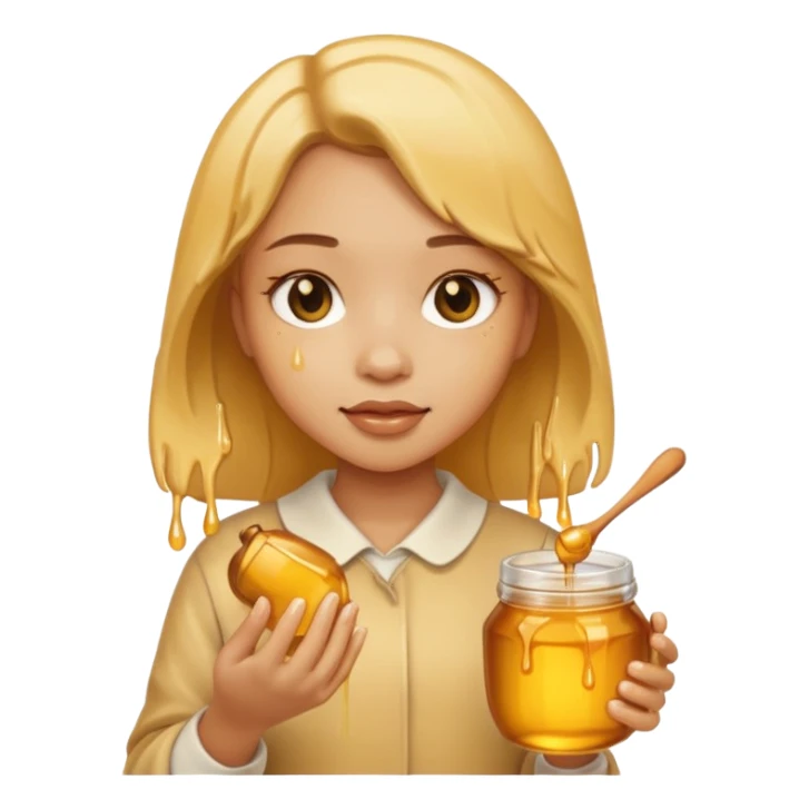 Honey and girl  sticker