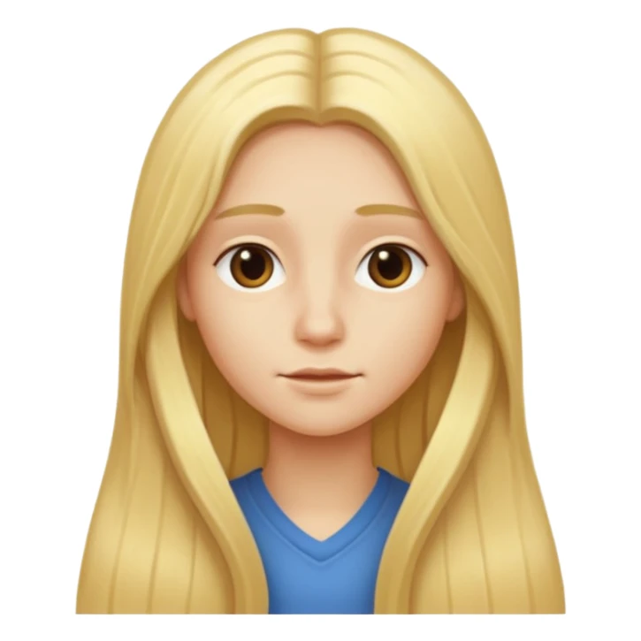 human with really long bloned hair sticker