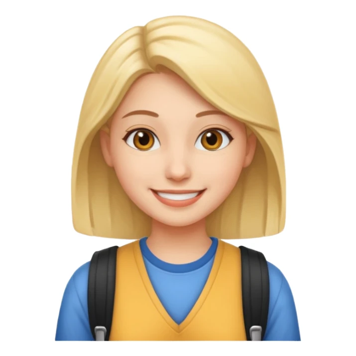 a female college student sticker