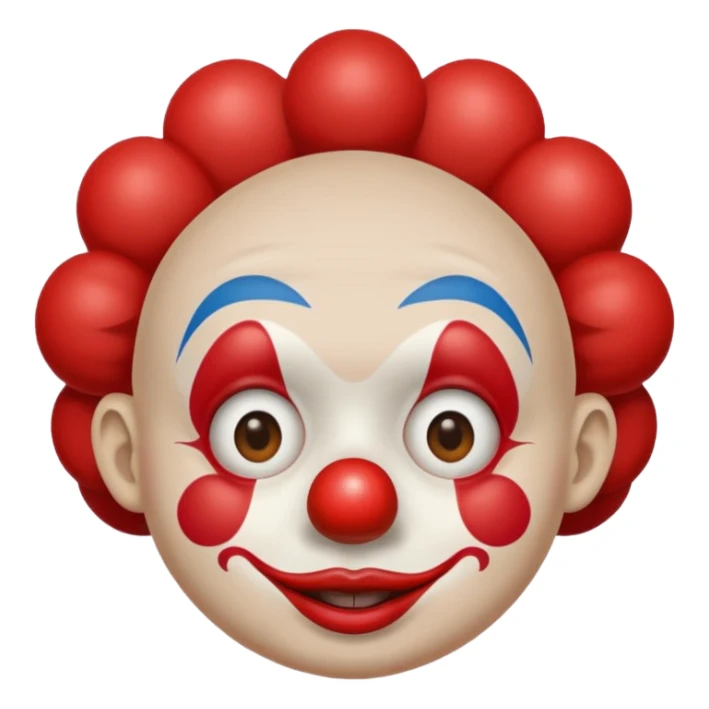 Wearing a clown nose sticker