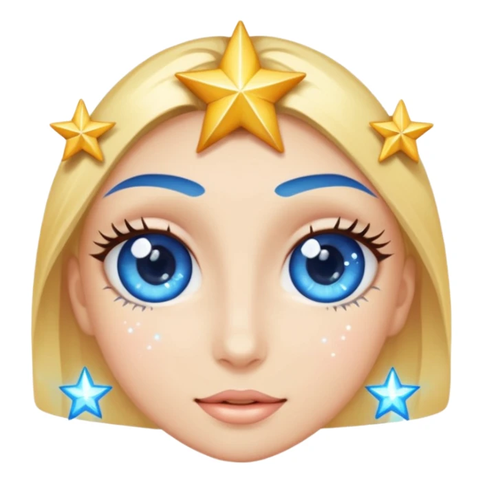 Eyes sparkling with stars sticker