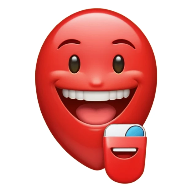 emoji mouth with iPhone aesthetic sticker