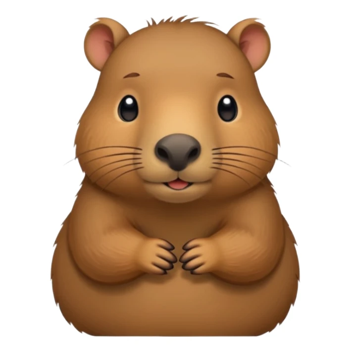 capybara with shy fingers sticker sticker