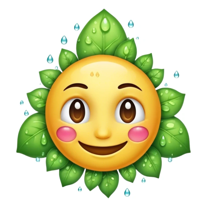 a smile face with acid droplets on top sticker