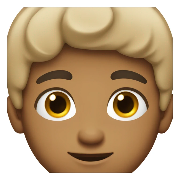 tan black haired boy  sticker