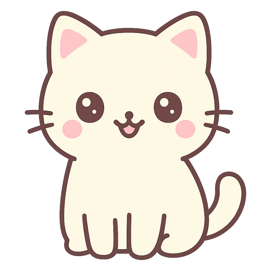 cat kawaii style sticker