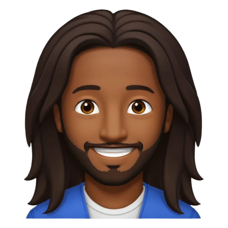 Omarion with dark brown long hair  sticker