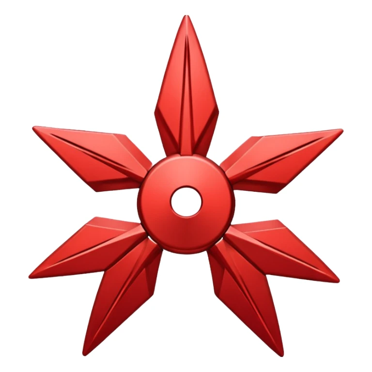3 heads red shuriken emoji sticker