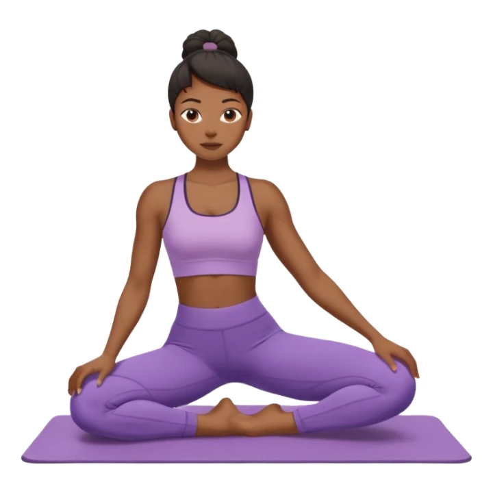 black woman doing pilates sticker