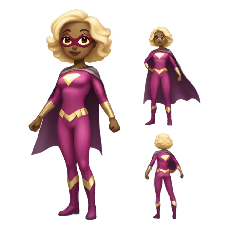 female superhero with light skin sticker