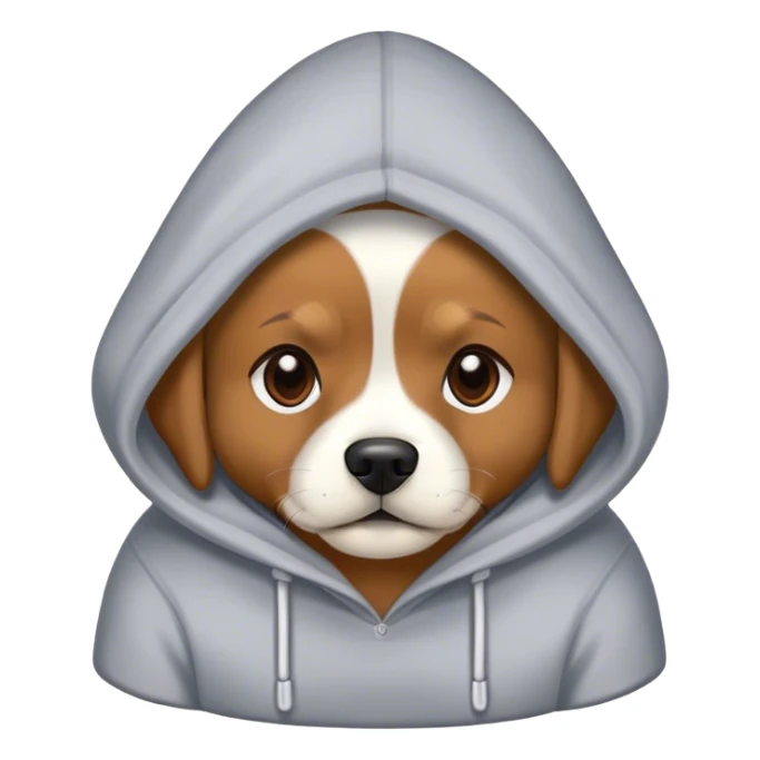 Dog with hoodie  sticker