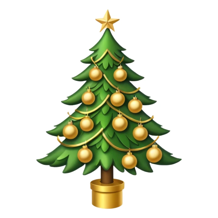 Christmas tree with Gold decorations sticker