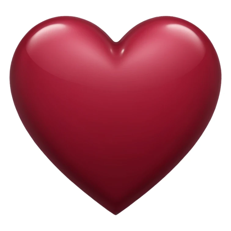 maroon heart emoji sticker