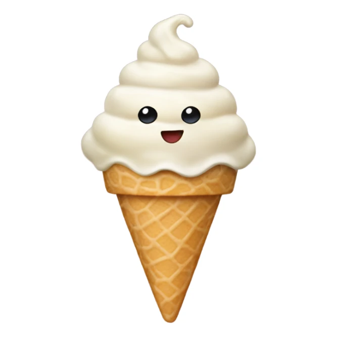 ice cream vanilla with topping bobba sticker