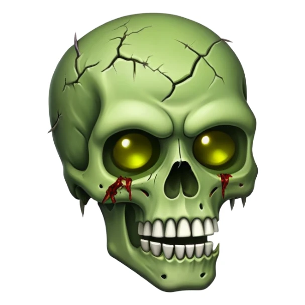 Zombie skull emoji sticker