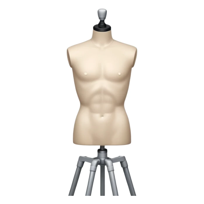  mannequin torso for male on tripod sticker