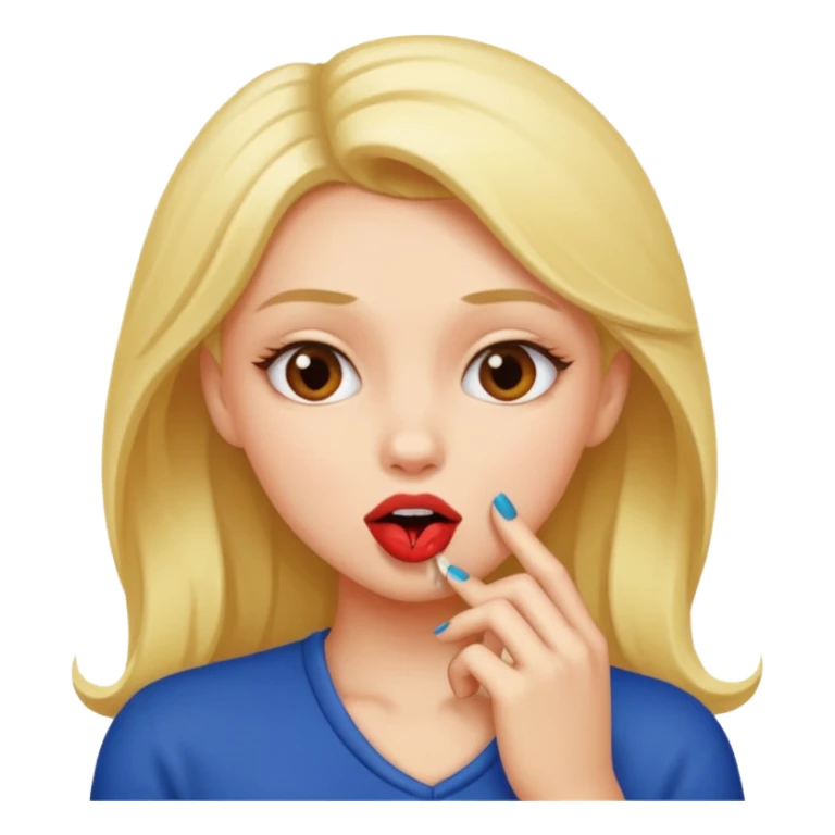 Girl biting her nail seductively sticker