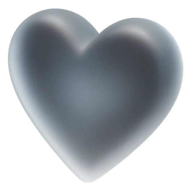 matte glass style heart sticker