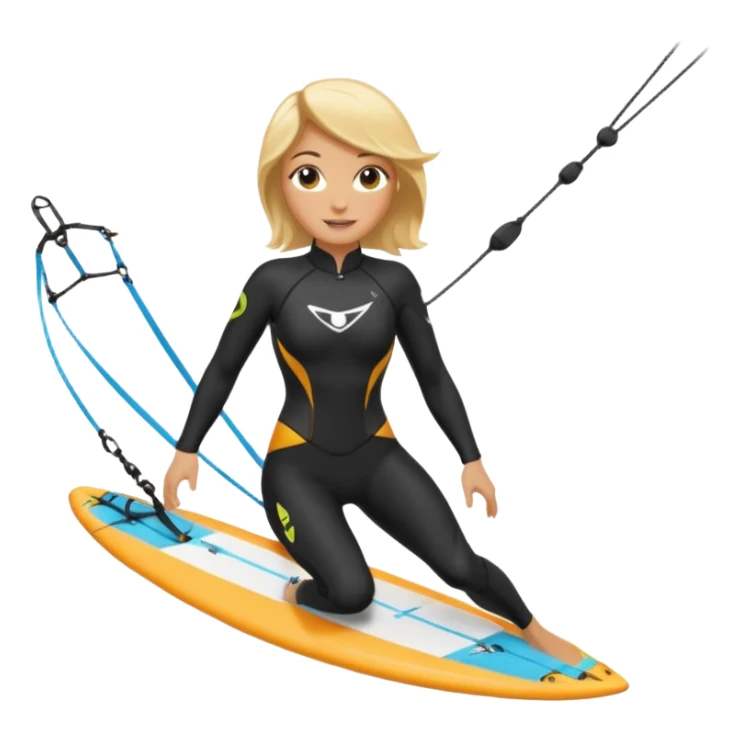 Kitesurfing blond ladie sticker