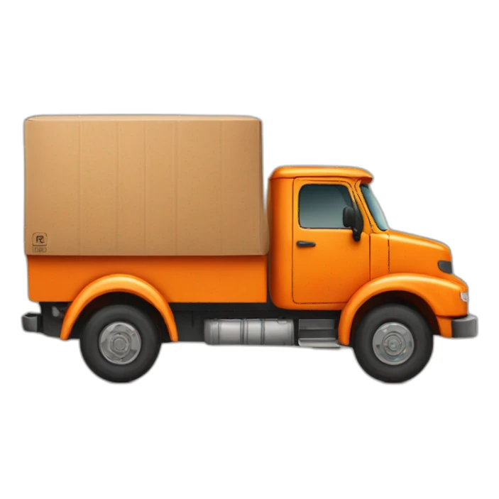 orange truck delivery sticker