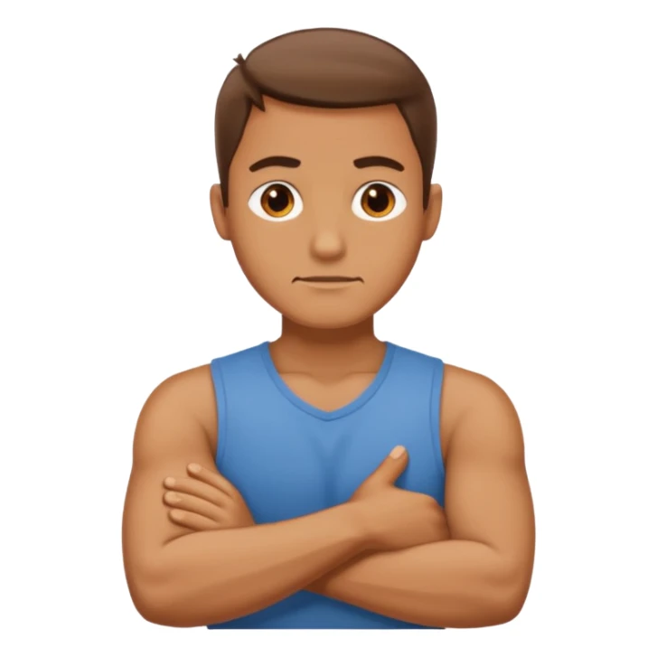 man say no with his hands crosswise sticker