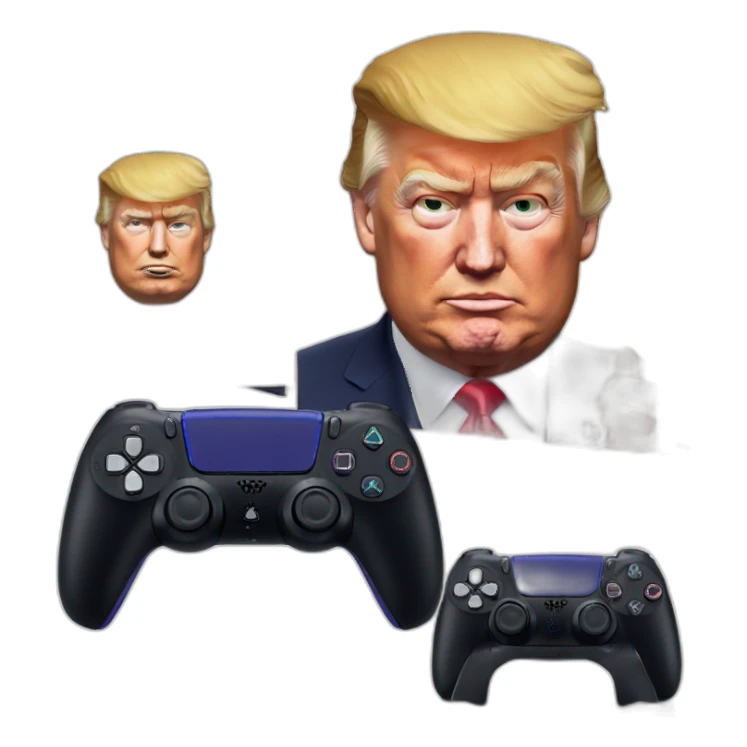 realistic Donald Trump Branded PS5 Console sticker