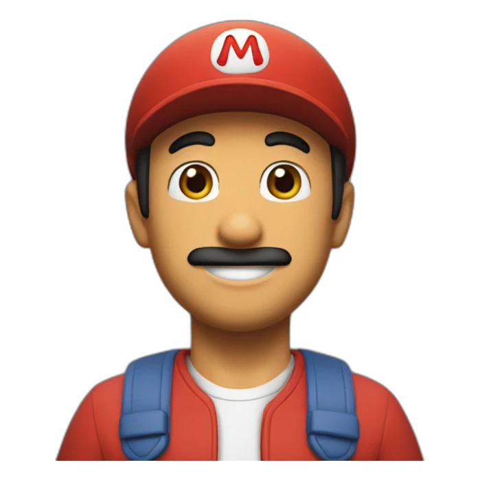 Pochita with mario sticker