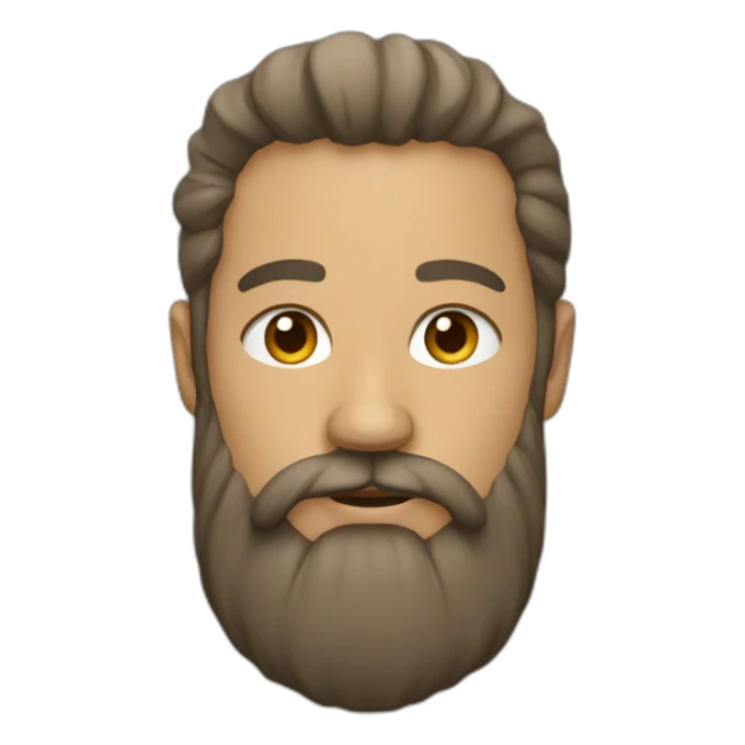 Homme avec de la barbe en colère sticker