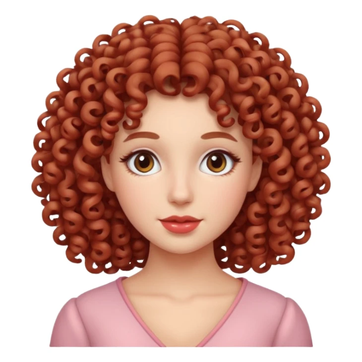 Mulher de cabelo cacheado coquete sticker