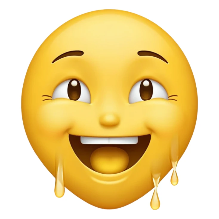 emoji face transitioning between laughing and crying emotions sticker