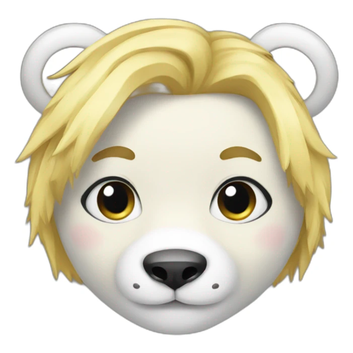 Blonde panda sticker