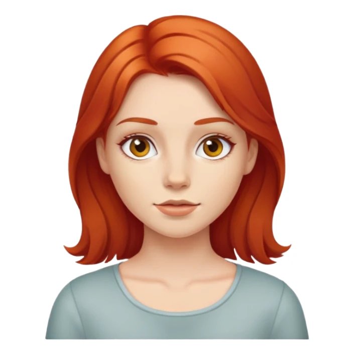 red haired girl sticker